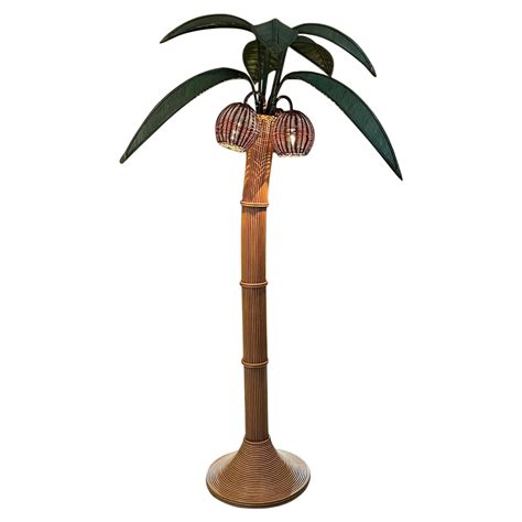 Exotic Style Mario Lopez Torres Tropical Rattan Palm Tree Tall Floor ...