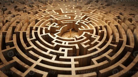 An artistic portrayal of a symbolic mental labyrinth representing ...