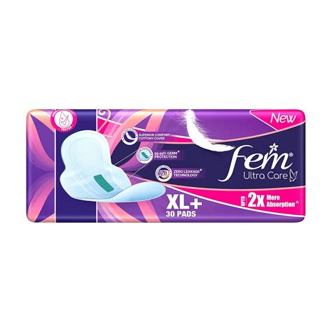 Fem Ultra Care Sanitary Pads for Women XL