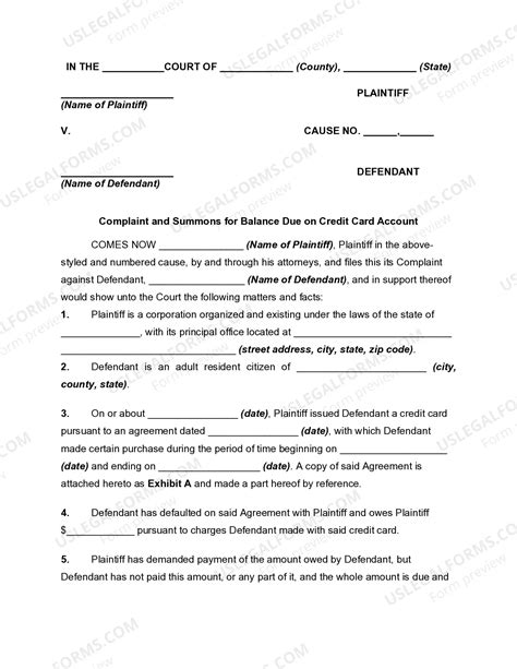 Summons For Credit Card Debt Reddit | US Legal Forms
