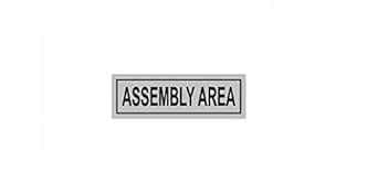 Grey Color Assembly Area Signboard in 3mm ACP Sheet with Self Adhesive ...