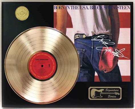 Bruce Springsteen – Born In The USA Gold LP Record Signature Display C3 ...