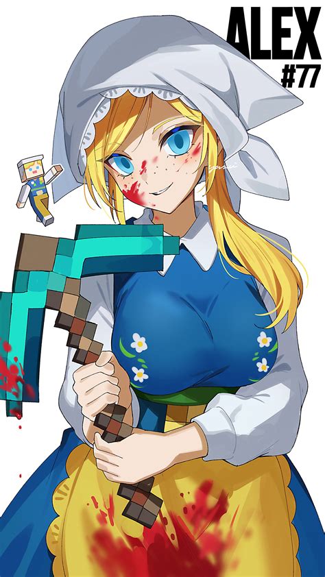 alex (minecraft) drawn by yasaikakiage | Danbooru