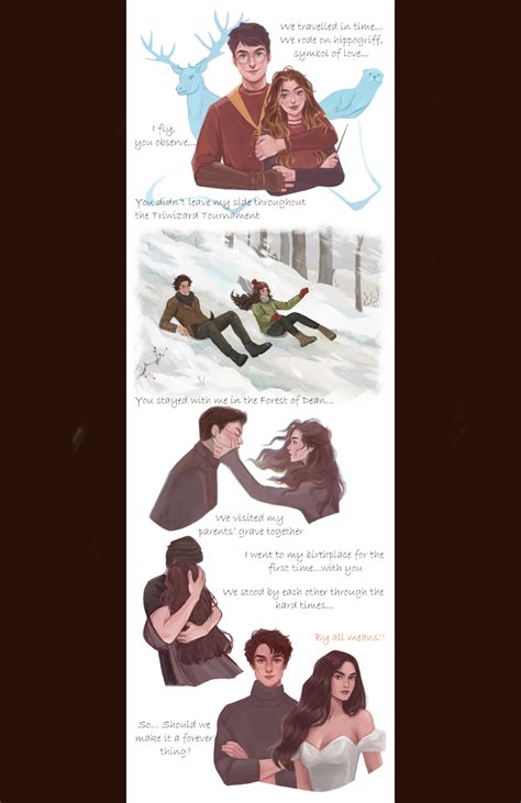 Harry and Hermione Fanart in 2025 | Harmony harry potter, Harry and ...