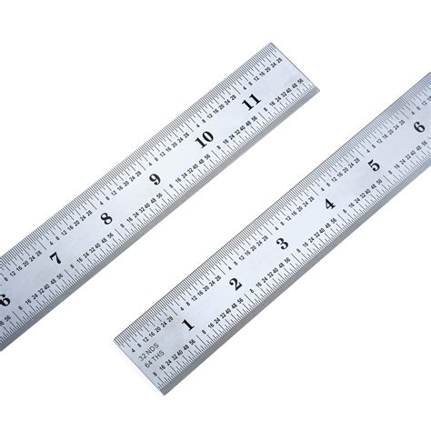 eBoot 2 Pack Stainless Steel Ruler Machinist Engineer Ruler, Metric ...