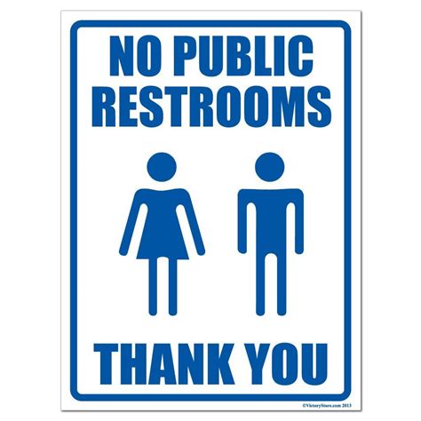 Printable No Public Restroom Sign - Printable Templates