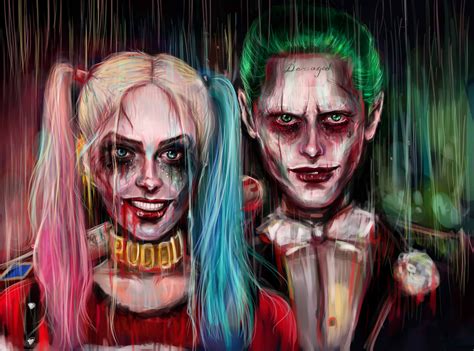 Joker And Harley Quinn Painting
