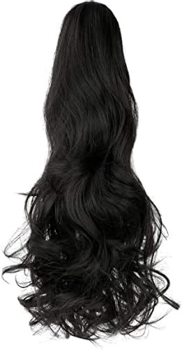 PRAVRAJYA Ponytail Extension 18 Inch Claw - Curly Wavy Ponytail ...