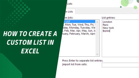 Image result for Guide for Creating Lists in Excel