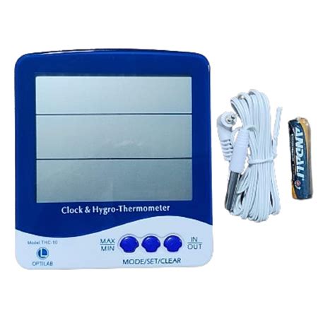 "Ji" Japsin Instrumentation Optilab Digital Thermo-Hygrometer & Clock ...