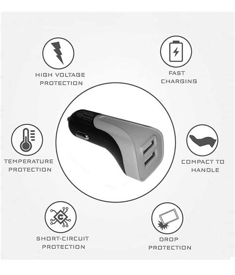 RRTBZ Dual Port Car Charger with 3.1 Amp for All Android and IOS ...