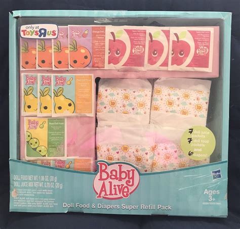 Baby Alive Doll Food, Juice & Diapers Super Refill Pack 20 Pieces FREE ...
