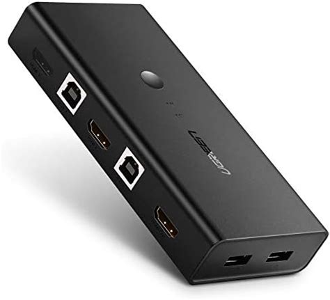 UGREEN KVM Switch 2 in 1 Out 4K HDMI Switcher Box and Extended 4 Ports ...