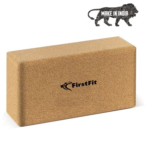 FirstFit Premium Eco Conscious Yoga Block, Natural Cork Heavy Yoga ...