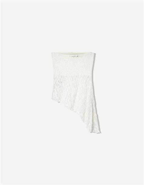 Lace bandeau top - Women | Bershka