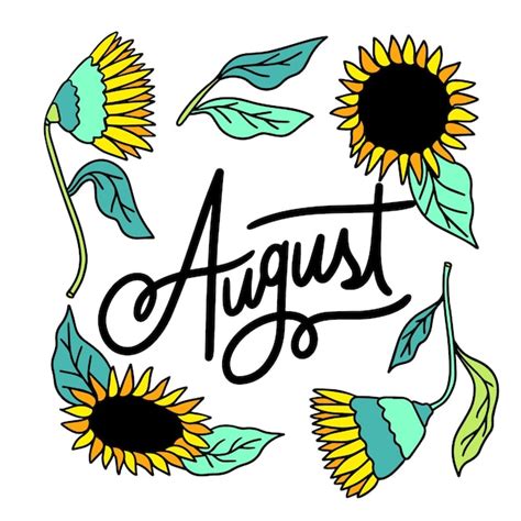 August Cliparts - Celebrate the End of Summer with High-Quality Images