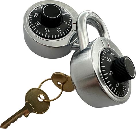 DuoTyga Combination Padlock with Key, 2 Pack 2 Keyed Alike Matching Key ...