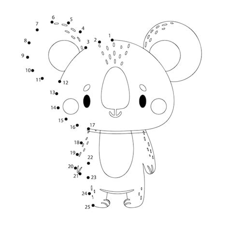 Animal dot to dot for kids | Premium Vector