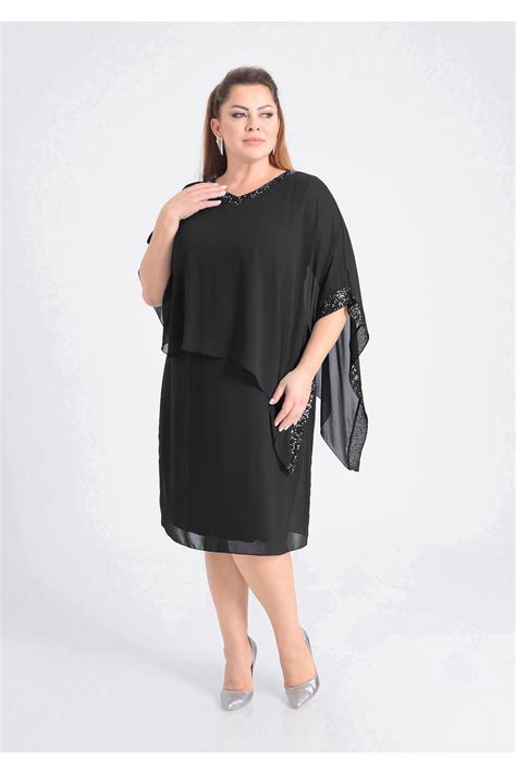 LİLAS XXL Büyük Beden Siyah Renkli V Yaka Şifon Abiye Elbise Fiyatı, Yorumları - Trendyol