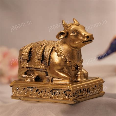 Gold Plated Nandi Ji Idol – Japam