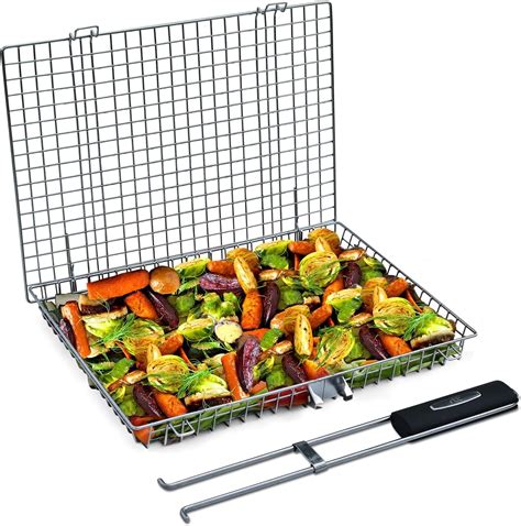 Vegetable Grill Basket For Outdoor Grill - Premium Stainless Steel ...