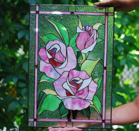 Stained Glass Rose Panel at Peggy Bradley blog