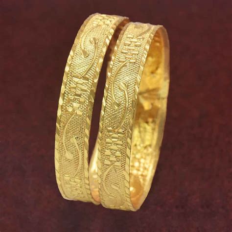 Designer Gold Plated Kids Broad Bangles Buy Online | K Supreme