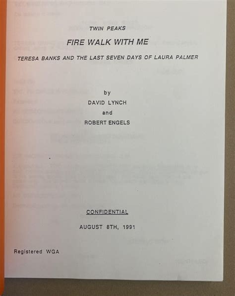 Twin Peaks - Fire Walk With Me: Teresa Banks and the Last Seven Days of ...