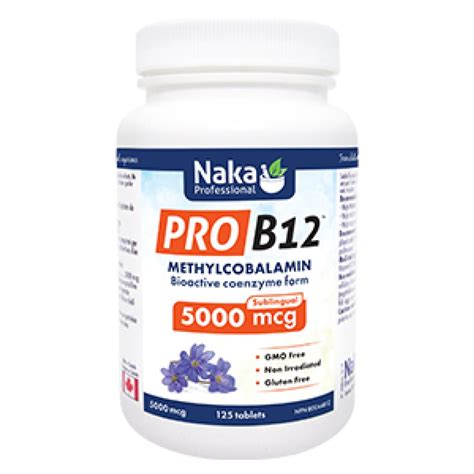 Naka Pro B12, 5000mcg, 125 Tabs - Your Health Food Store and So Much ...