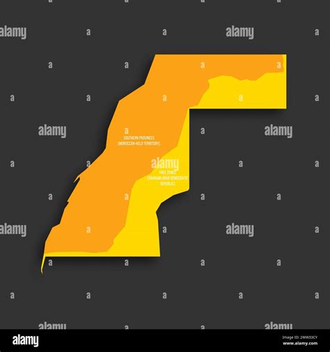 Western map of land divided between Morocco and Sahrawi Arab Democratic Republic by Moroccan ...