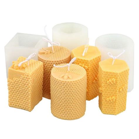 3D Silicone Honeycomb Columnar Candle Mold Handmade Beehive – UG LAND INDIA