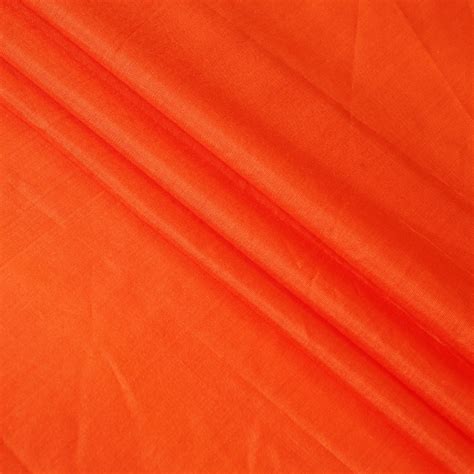 Buy (Pre Cut 4.35 Mtr Piece) Orange Color Taffeta Silk Fabric 20274-435 ...