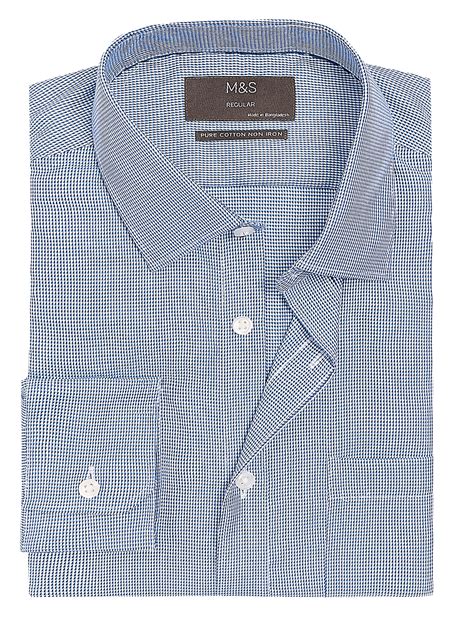 Buy Regular Fit Non Iron Pure Cotton Shirt at Marks & Spencer