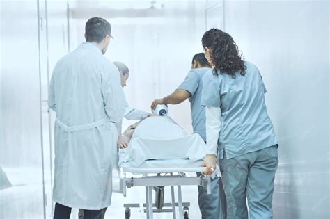Medical team do cpr cardiopulmonary resuscitation to seriously injured ...