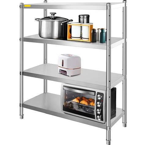 BENTISM Commercial-Grade 5-Tier Stainless Steel Shelf, 46.8x18.5 inch ...