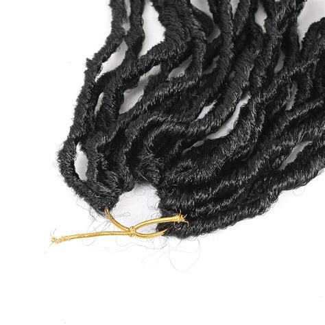 Buy 24inch New Faux Locs Crochet Hair 6Packs Natural Curly Wavy Goddess ...