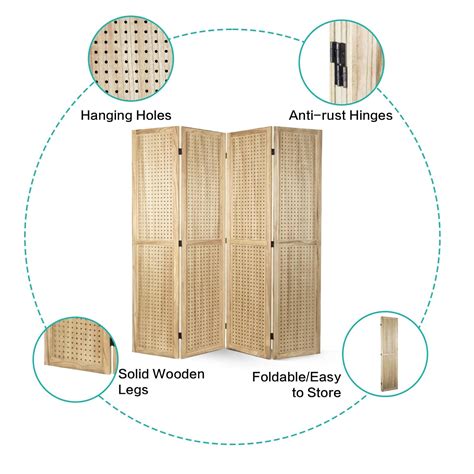 Babion 4 Panel Pegboard Display, Peg Board Room India | Ubuy