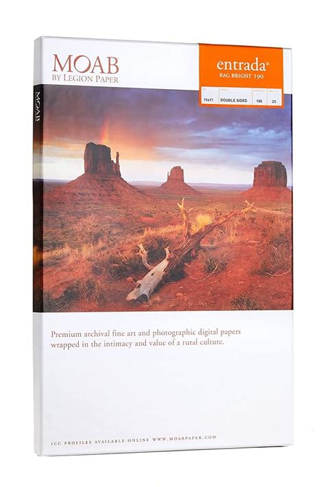 Moab Entrada Rag Fine Art, 2-Side Bright White Matte Inkjet : Amazon.in