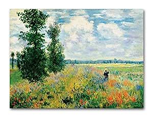 Tamatina Claud Monet Art Canvas Paintings | The Poppy Field Near ...