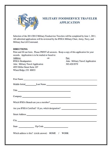 Fillable Online Military Travel Application Fax Email Print - pdfFiller