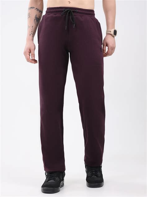 Buy Rock.it Men Maroon Solid Regular Fit Winter Lower Online in India ...