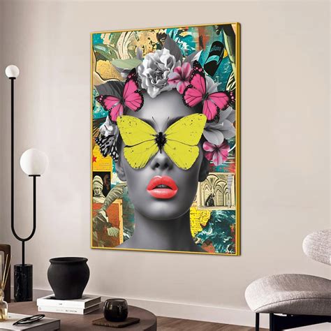 Lady Floral Beauty Cotton Canvas Wall Painting – Decors Mantra