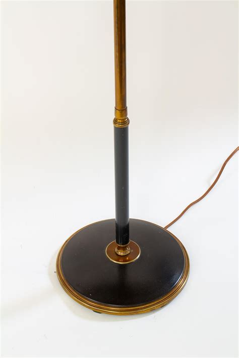 1940’s Black and Gold Tole Telescoping Floor Lamp For Sale at 1stDibs