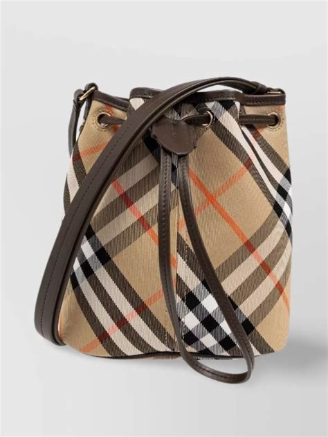 Burberry Drawstring check bucket bag | The Fashion Square