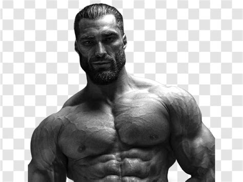 Gigachad stares into the camera with a bare torso - PNGate
