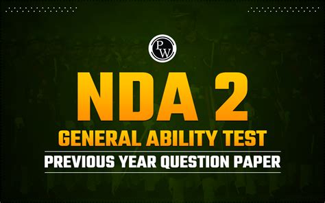 NDA 2 General Ability Test Previous Year Question Paper