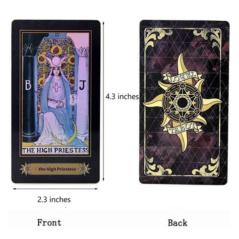 Buy 78Pcs Tarot Cards, Holographic Tarot Cards for Tarot Card Deck ...