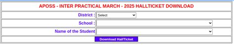 APOSS Hall Ticket 2026 Out, Download APOSS SSC and Inter Hall Ticket