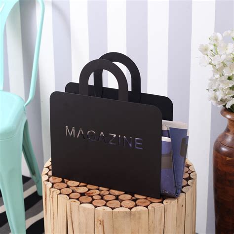 Stylish Black Magazines/ Newspapers Rack – A Vintage Affair