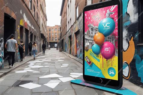 Premium Photo | Augmented reality street art in an urban setting with ...